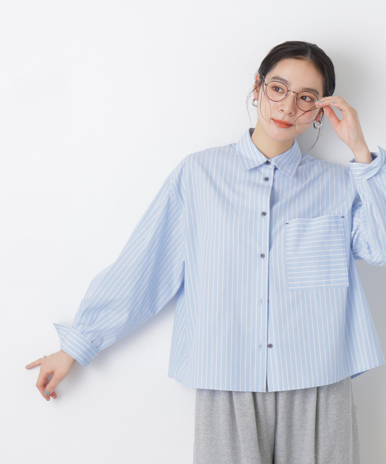 ワイドショートポケットシャツ