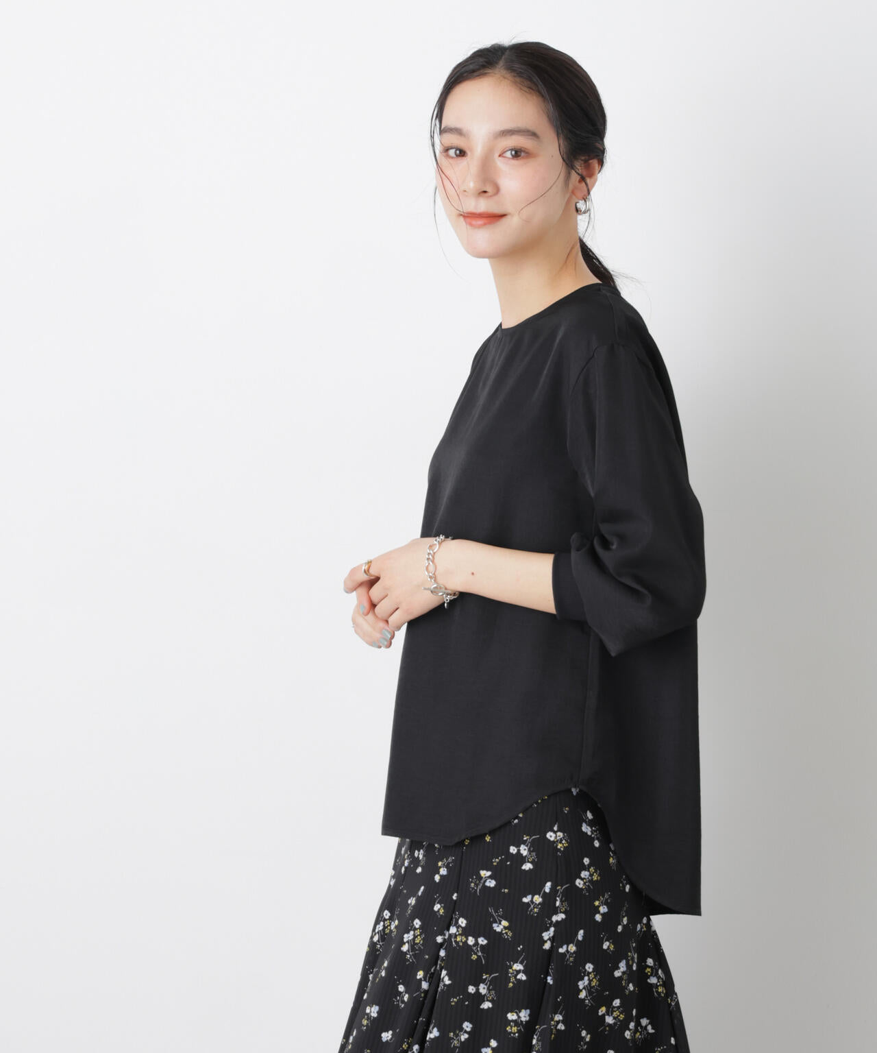 クルーネックイージーブラウス 6696120313