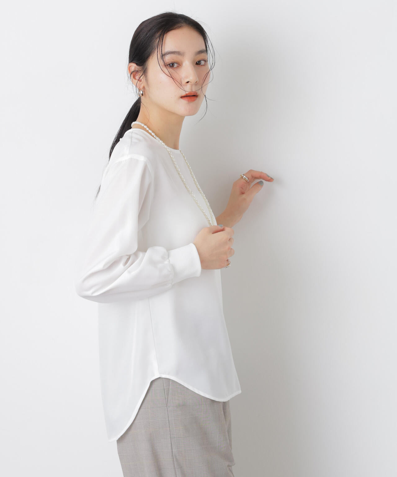 クルーネックイージーブラウス 6696120313