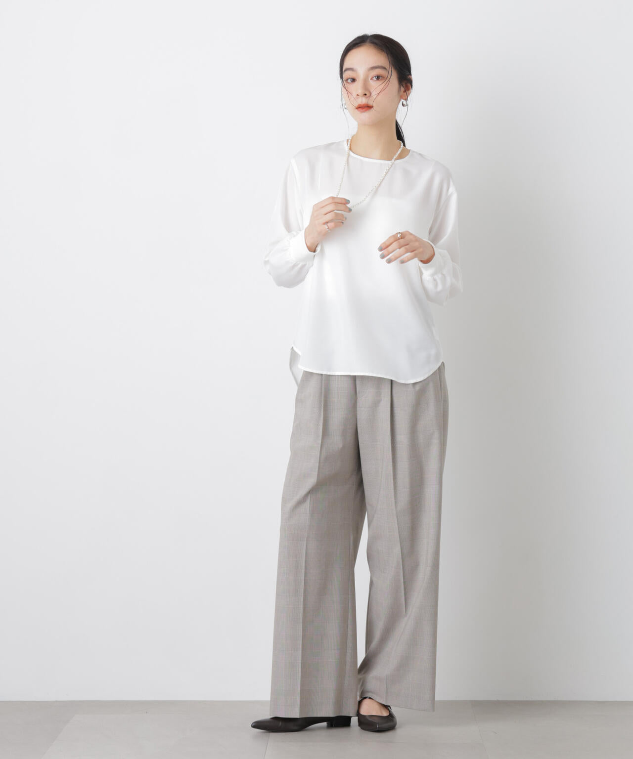 クルーネックイージーブラウス 6696120313