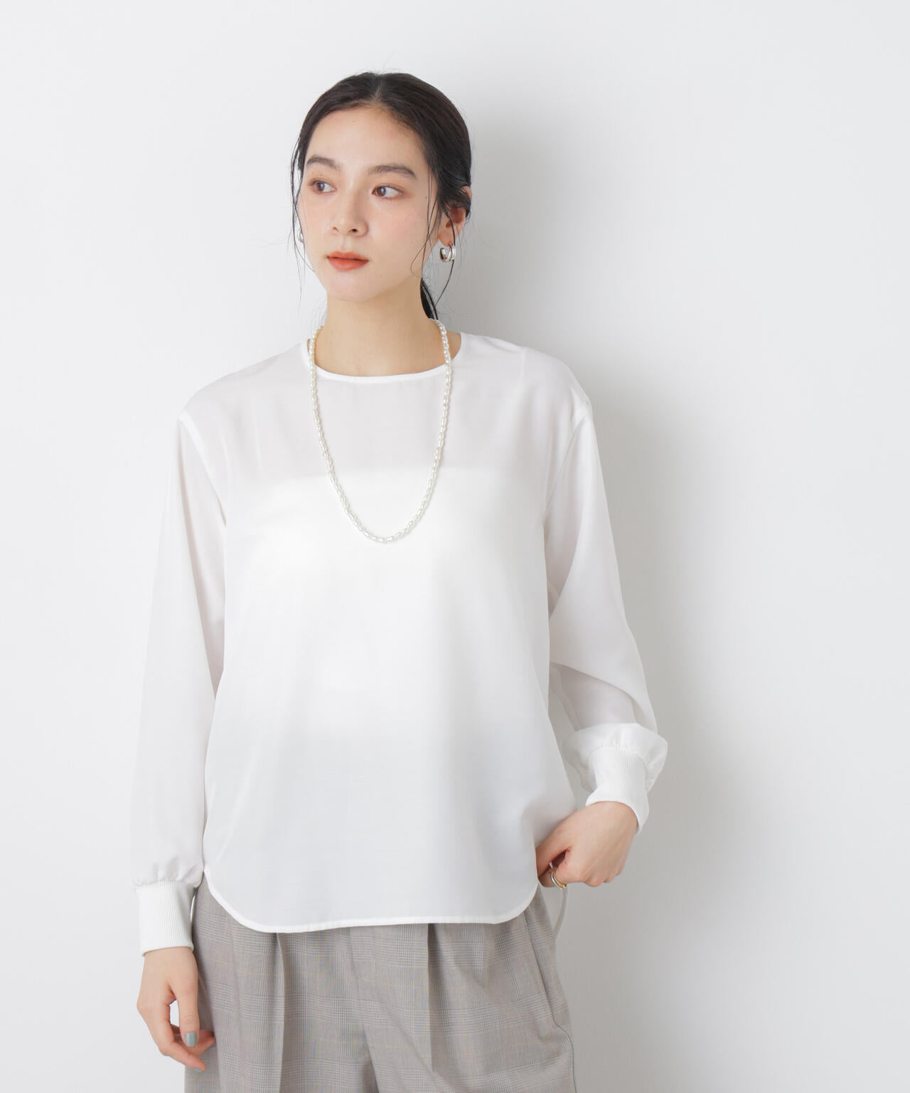 クルーネックイージーブラウス 6696120313