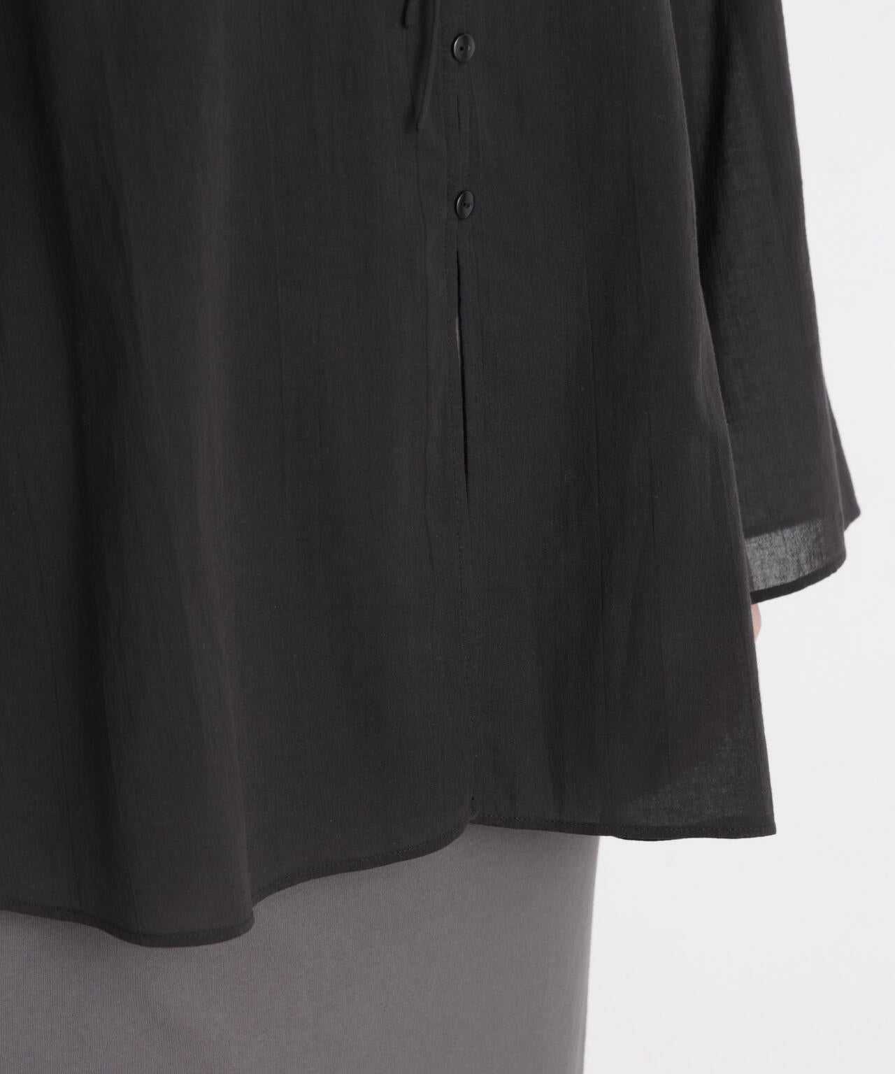 コットンシフォンフリルブラウス 6696120314