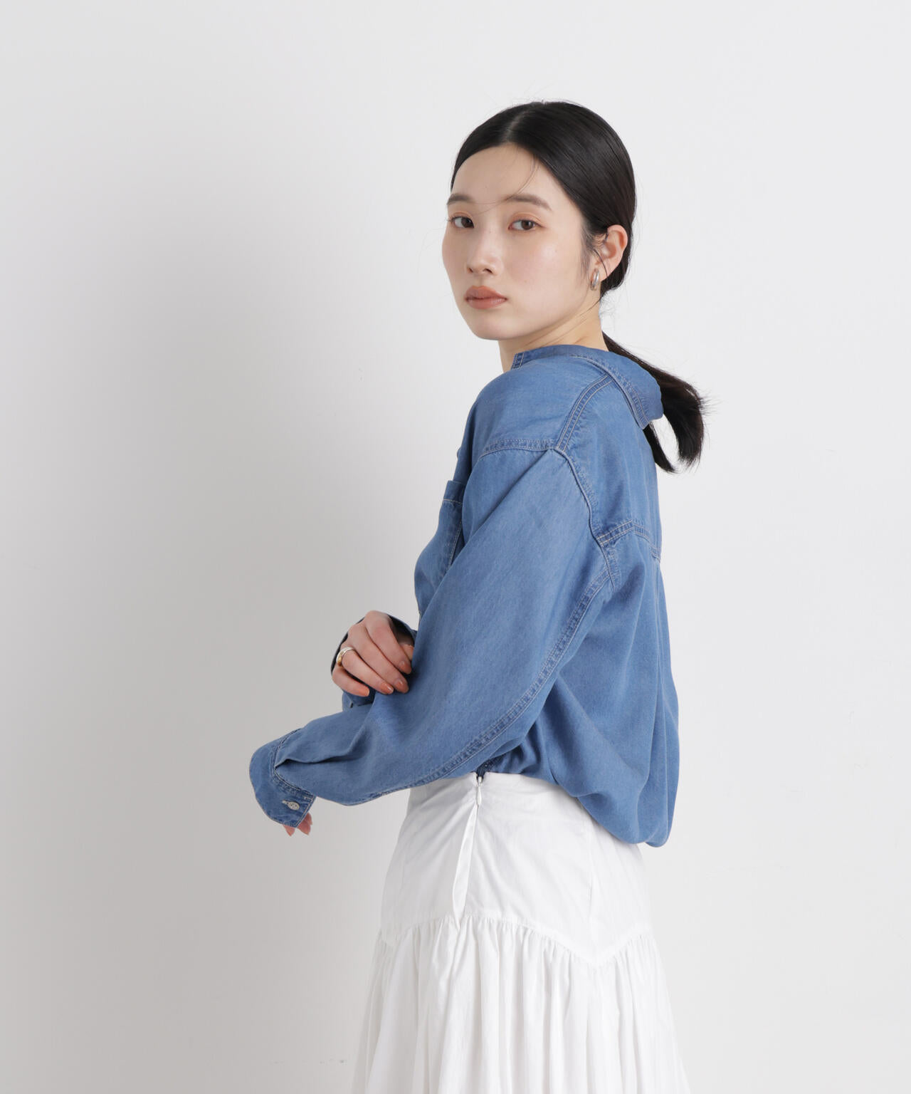 テンセル デニム リラックス シャツ ( セットアップ 可 )