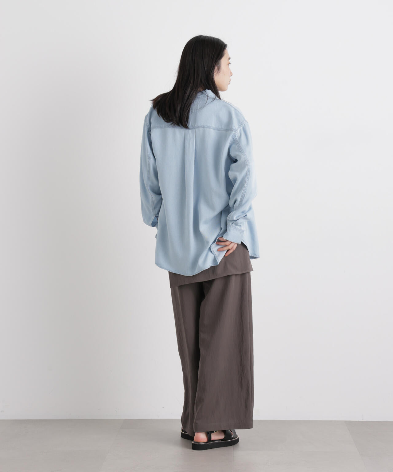 テンセルデニムリラックスシャツ(セットアップ可) 6696120316