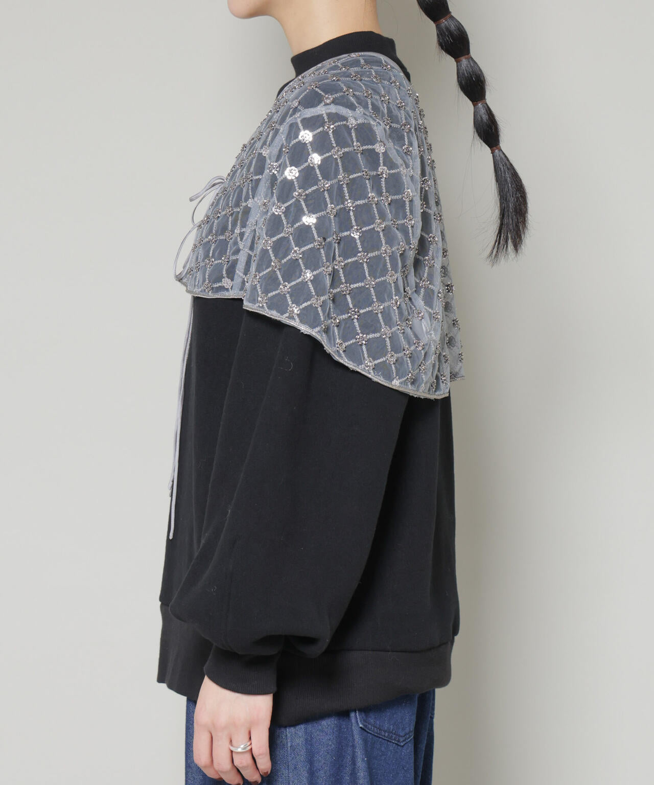 スパンコールビーズ刺繍ボレロストール 6696121300