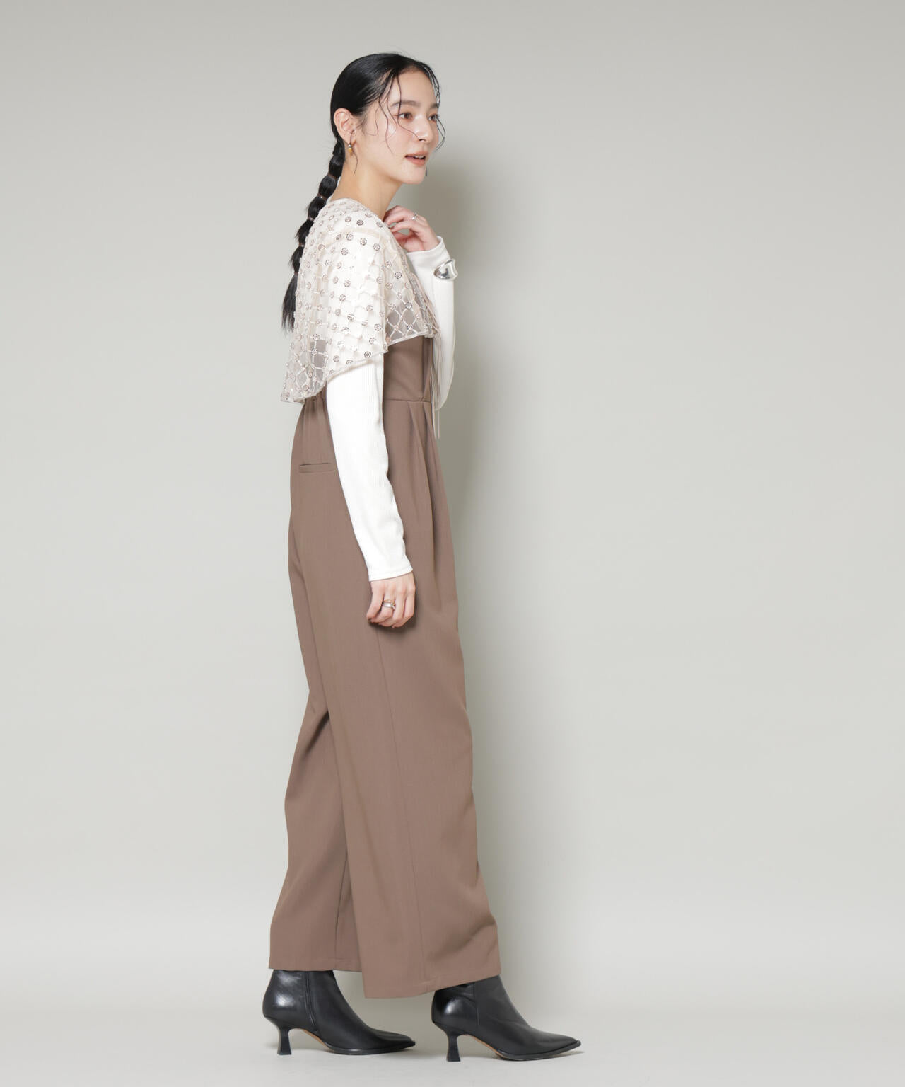 スパンコールビーズ刺繍ボレロストール 6696121300