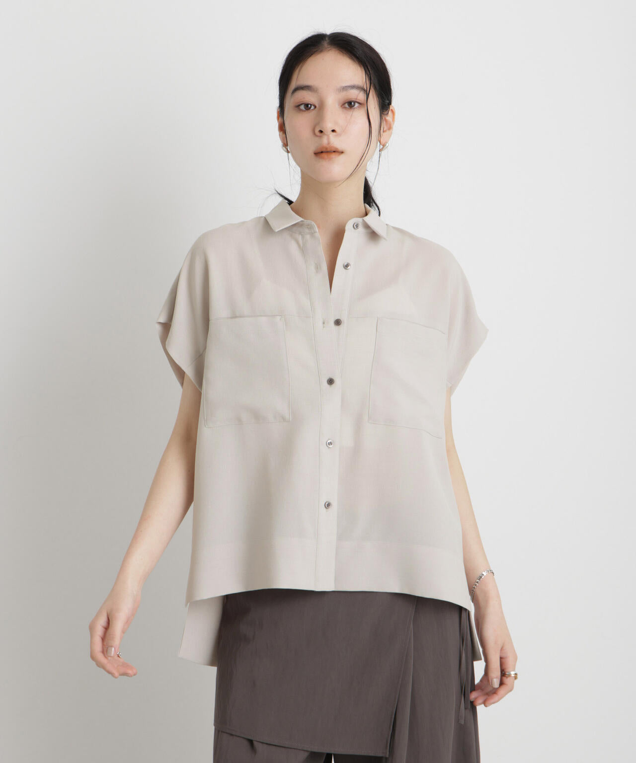 メランジドライ ポケットシャツ(セットアップ可)