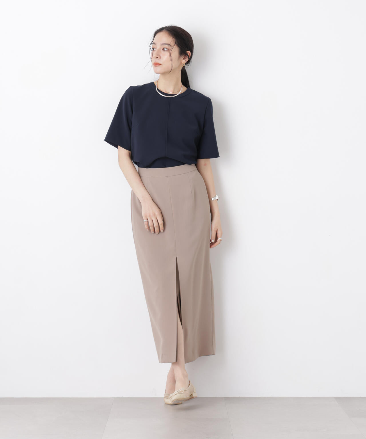 DressT/クルーネックハーフスリーブブラウス 6696121302