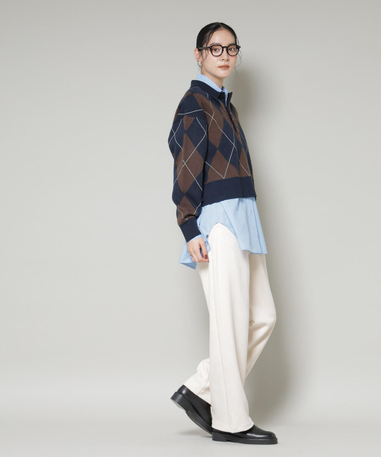 アーガイルワイドポロニット 6696122300