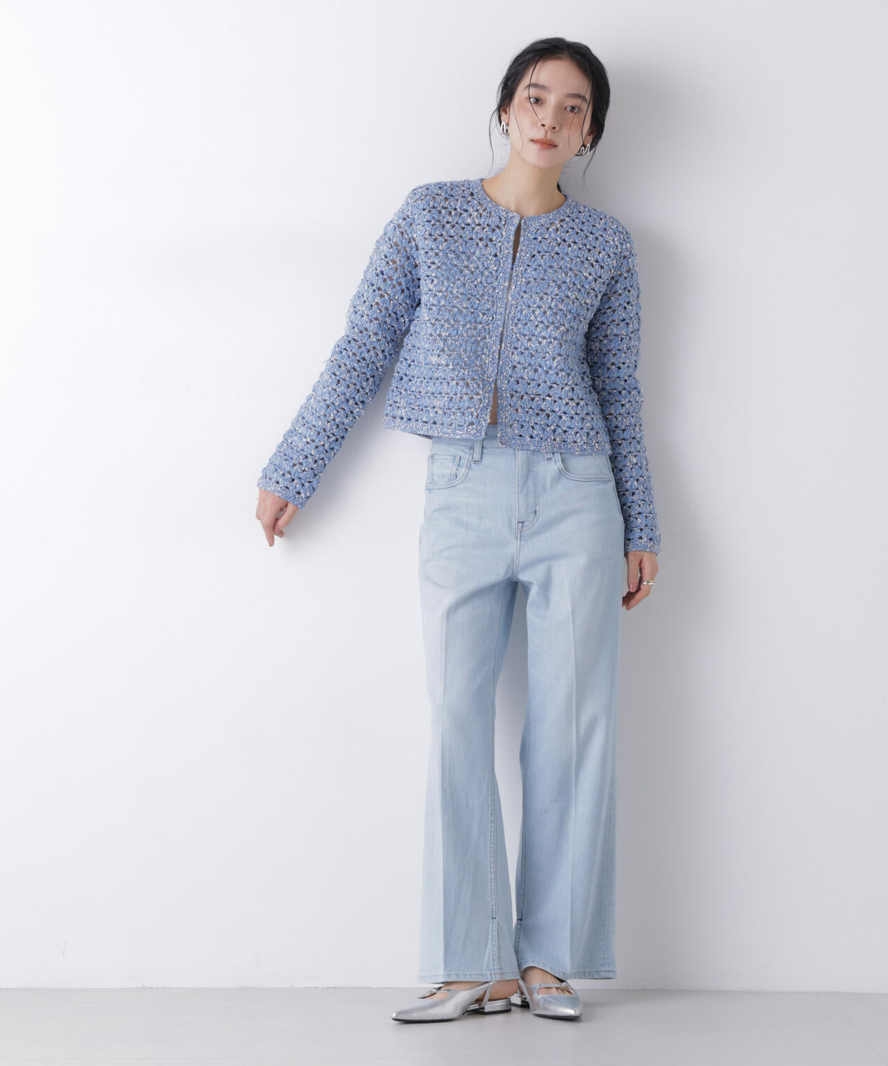 ミックスヤーンクロシェカーディガン 6696122301