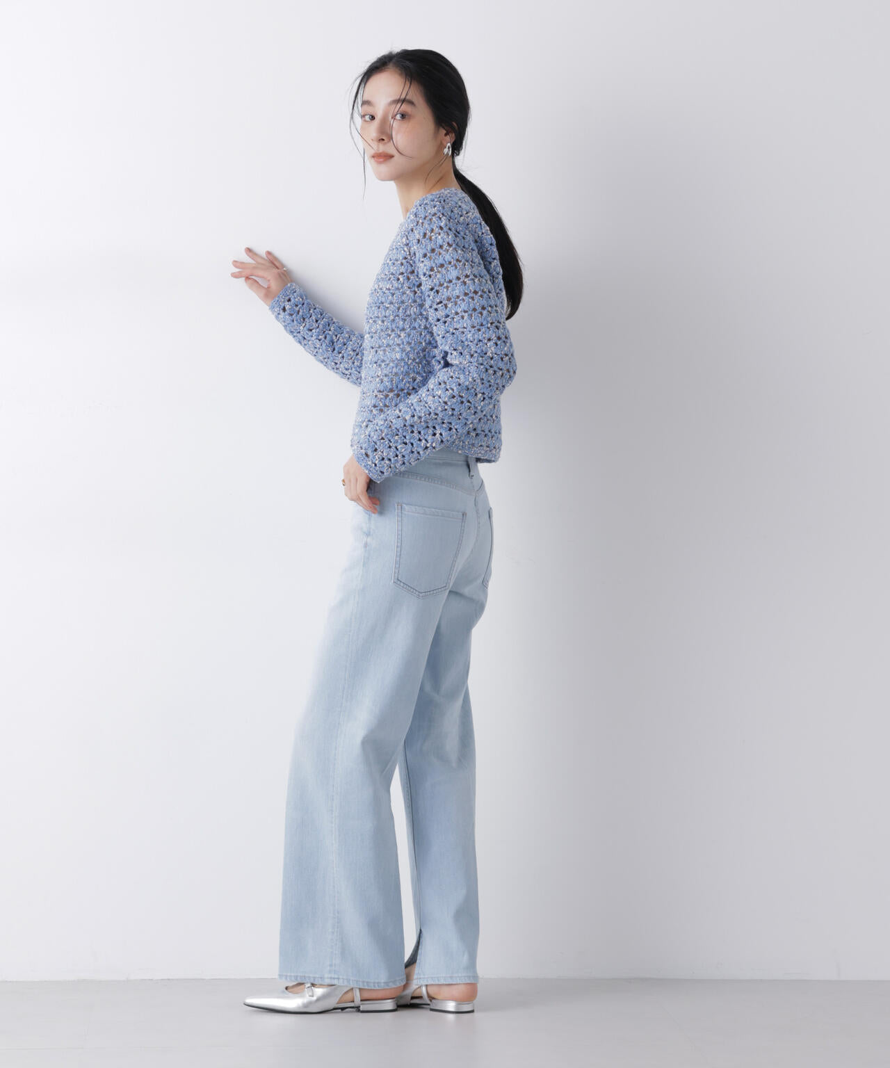 ミックスヤーンクロシェカーディガン 6696122301