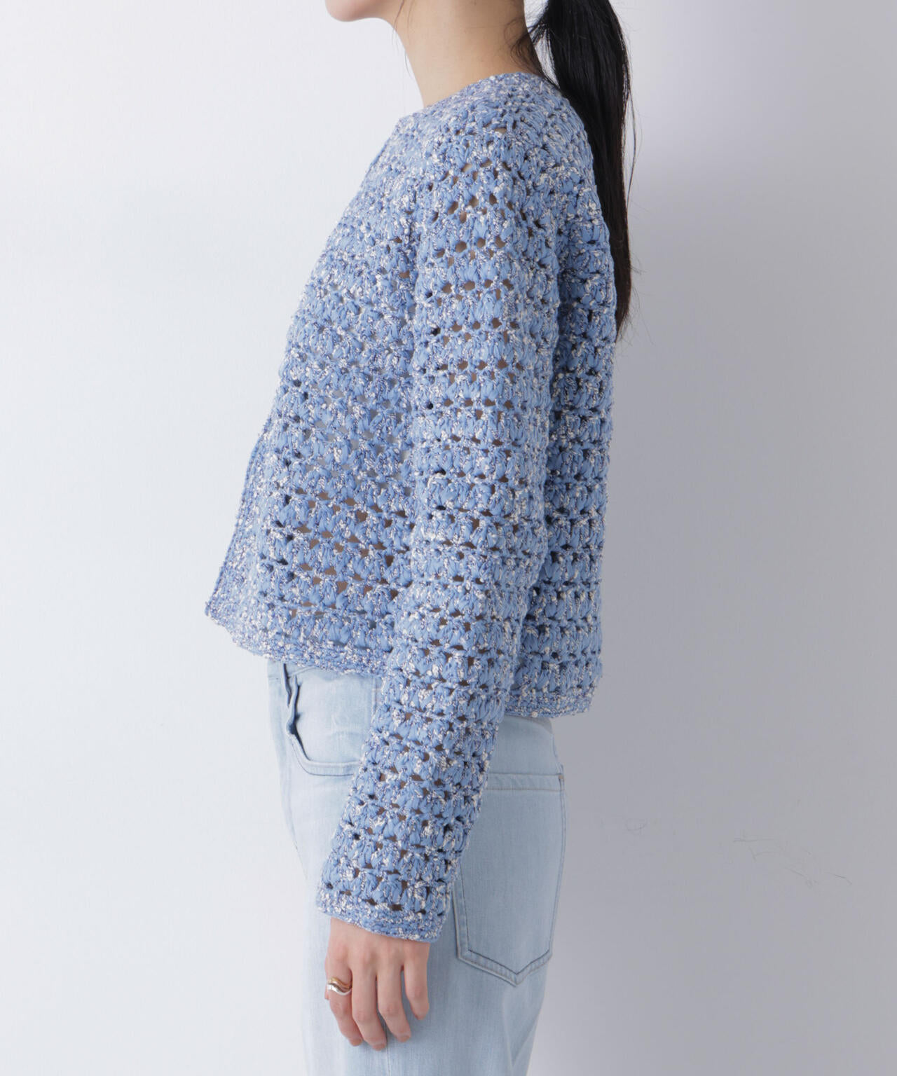 ミックスヤーンクロシェカーディガン 6696122301