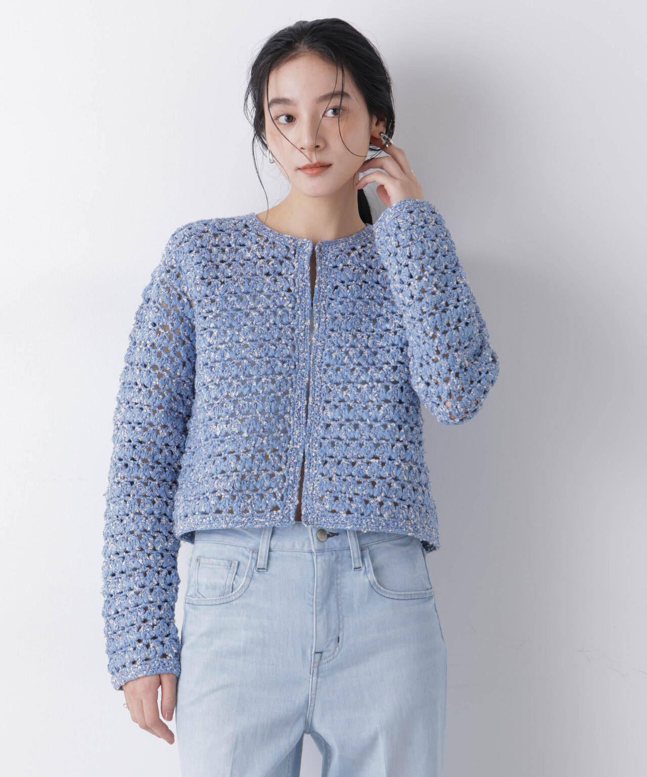 ミックスヤーン クロシェ カーディガン