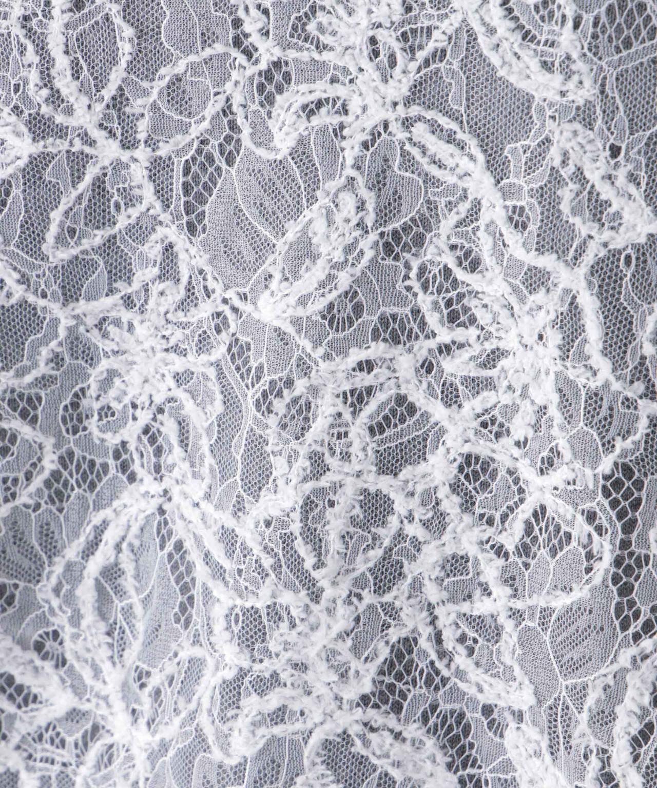 レースレイヤードニットプルオーバー 6696122302