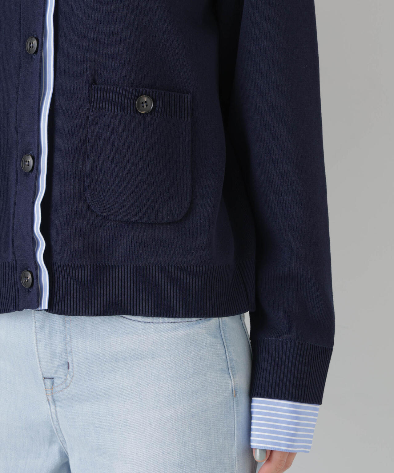 シャツドッキングニットカーディガン 6696122303