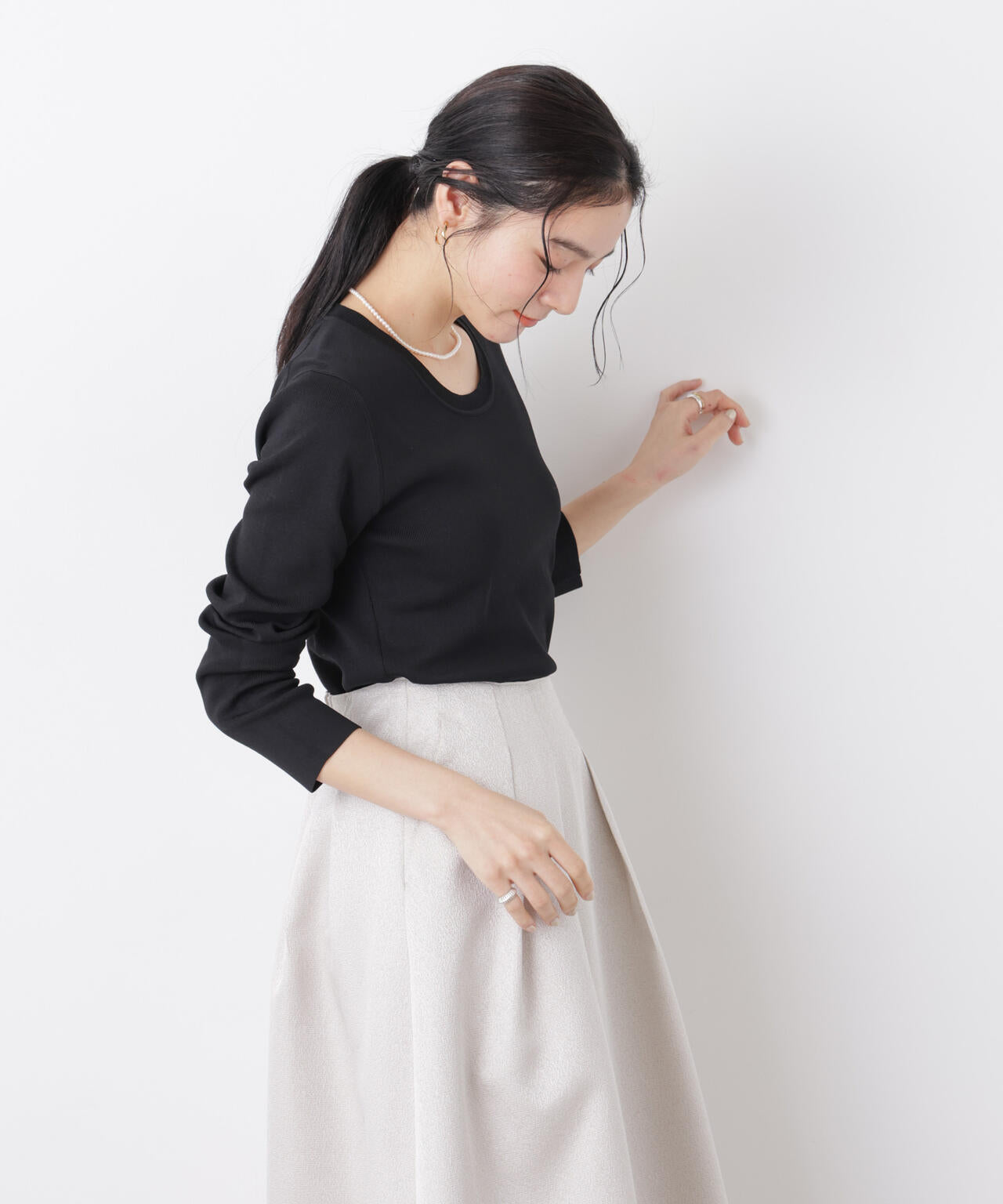 7function Uネック総針ニット 6696122305