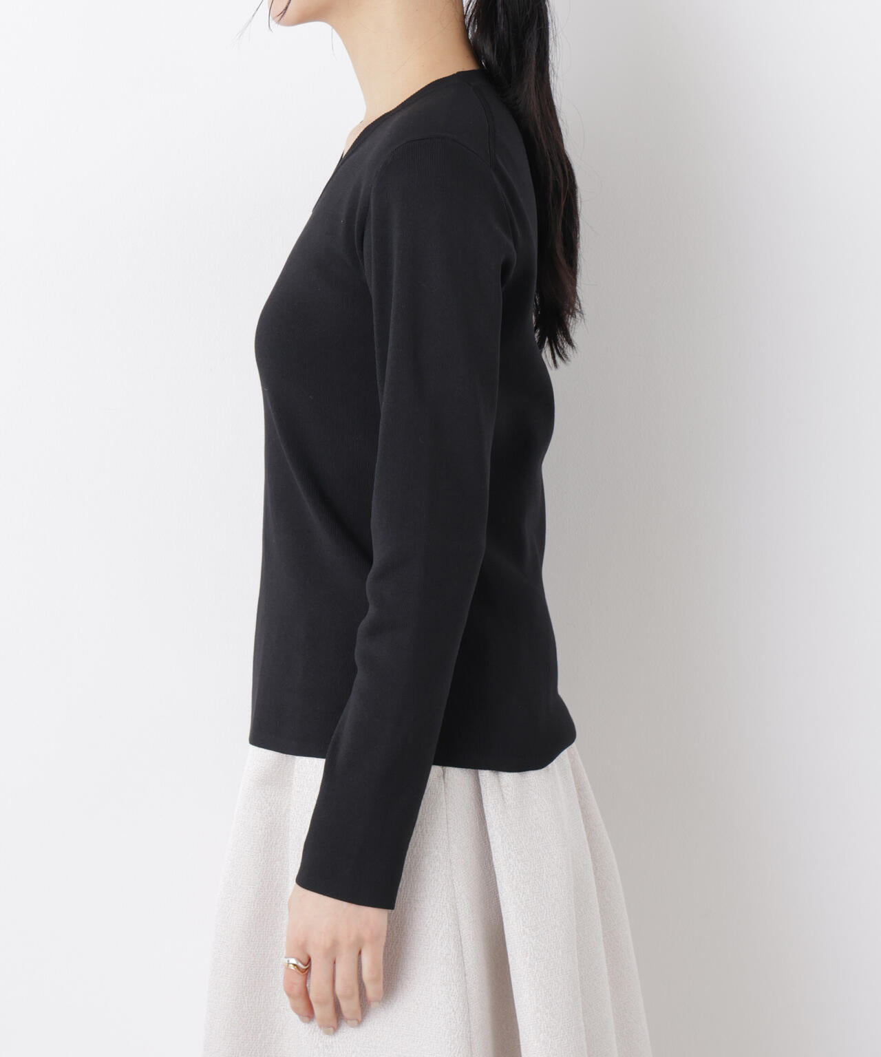 7function Uネック総針ニット 6696122305