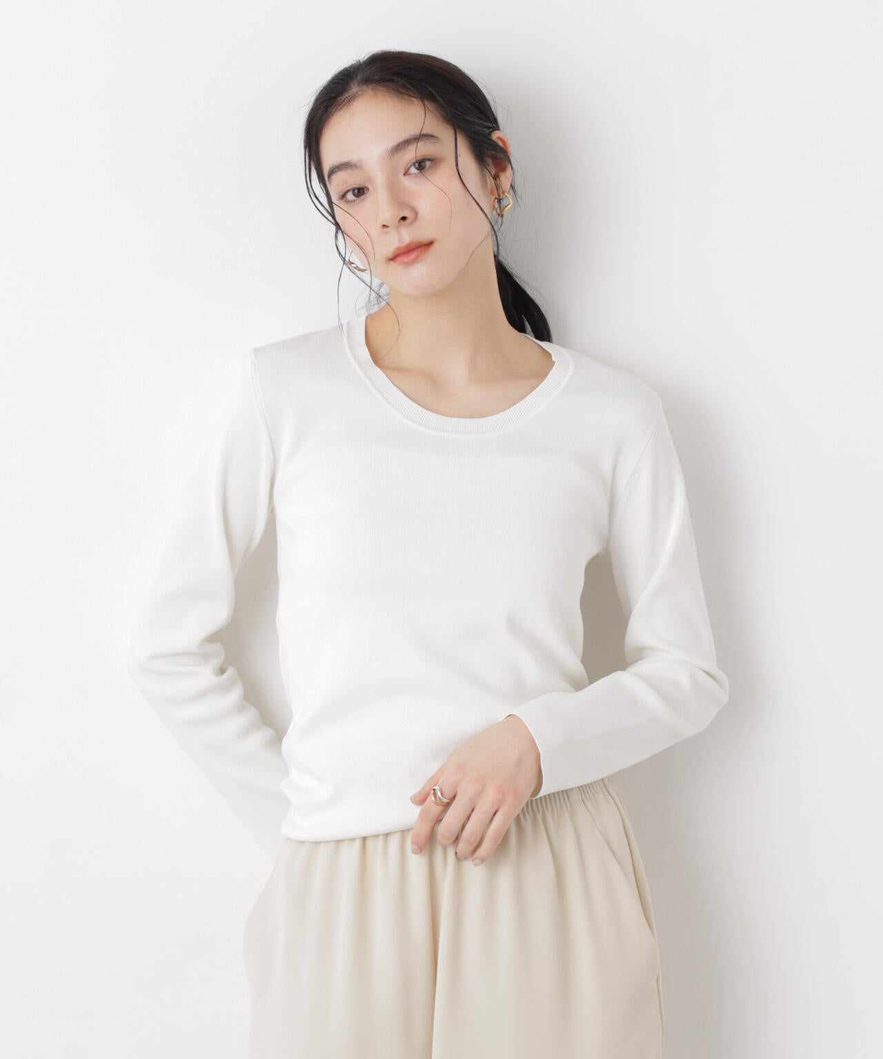 7function Uネック総針ニット 6696122305