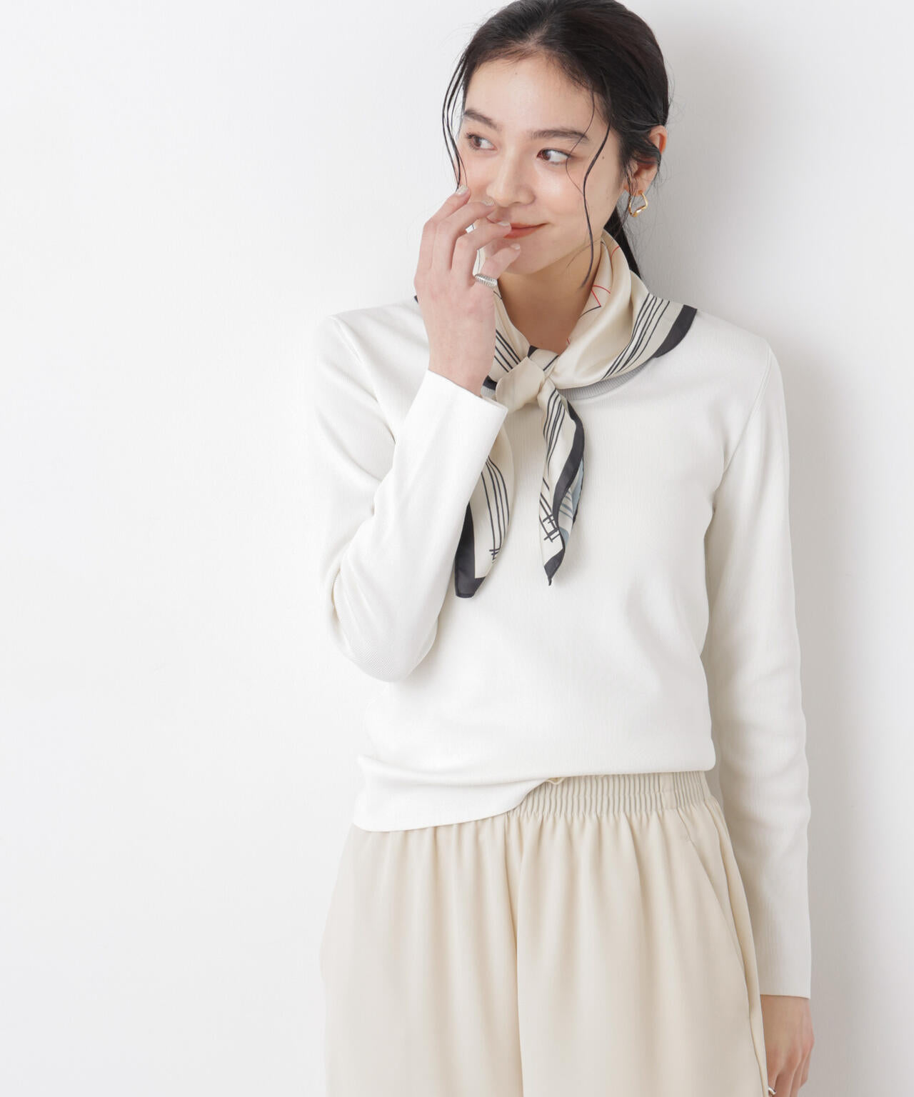 7function Uネック総針ニット 6696122305