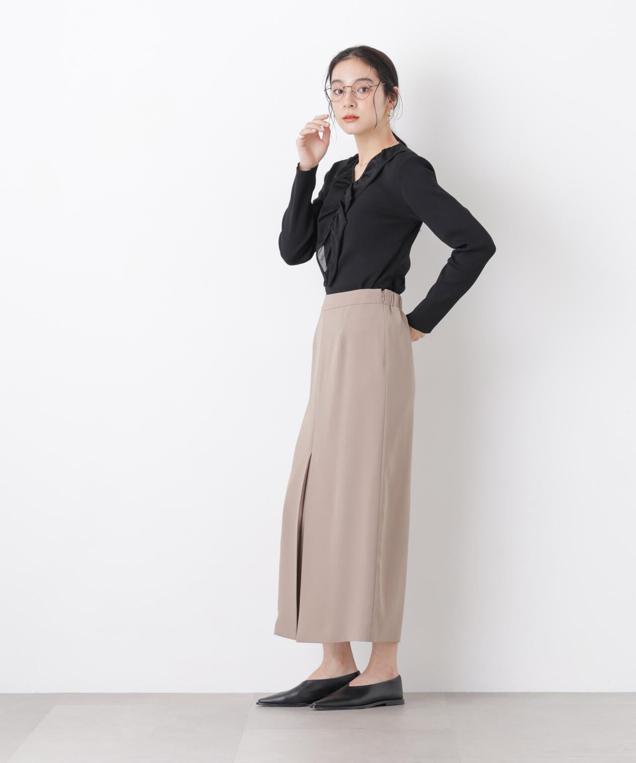 7function フロントフリル総針ニット 6696122306