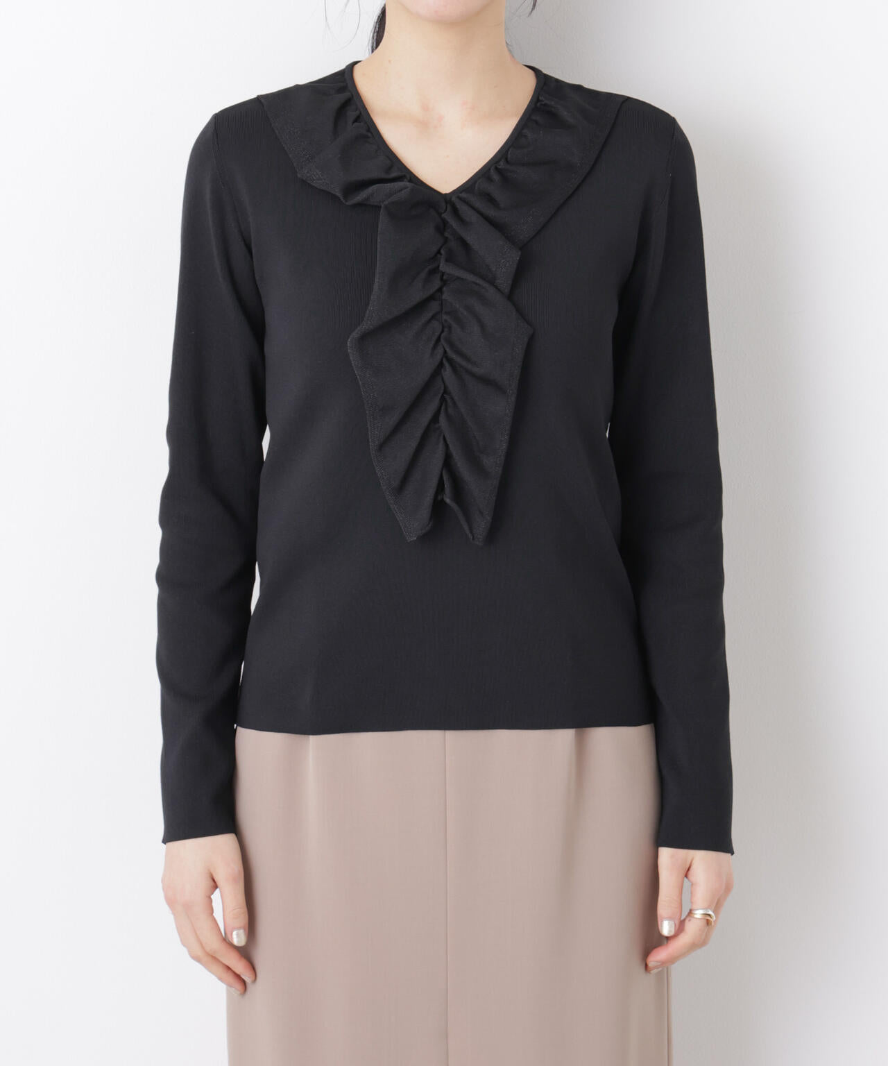 7function フロントフリル総針ニット 6696122306