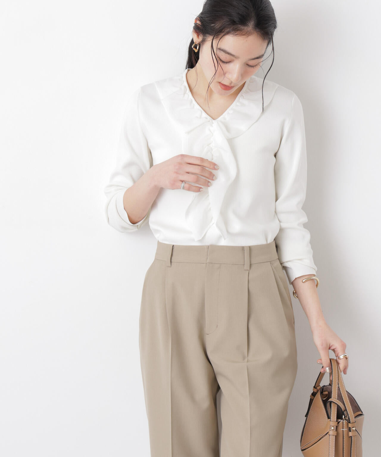 7function フロントフリル総針ニット 6696122306