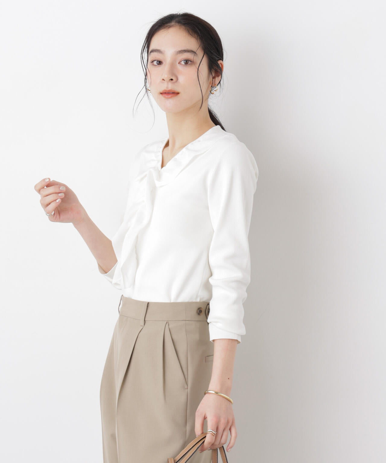 7function フロントフリル総針ニット 6696122306