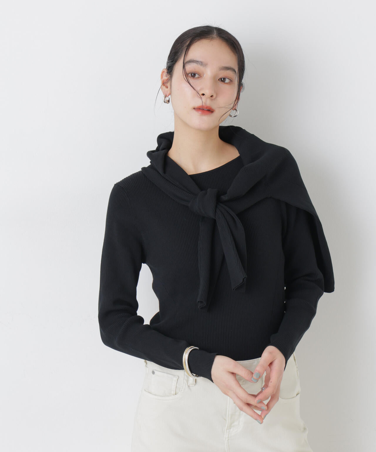 【ネッチ】星風まどかさん着用　ツイストニットトップ Pre Order / 【星風まどかコラボ】STELLA BREEZE KNIT – TOCCA