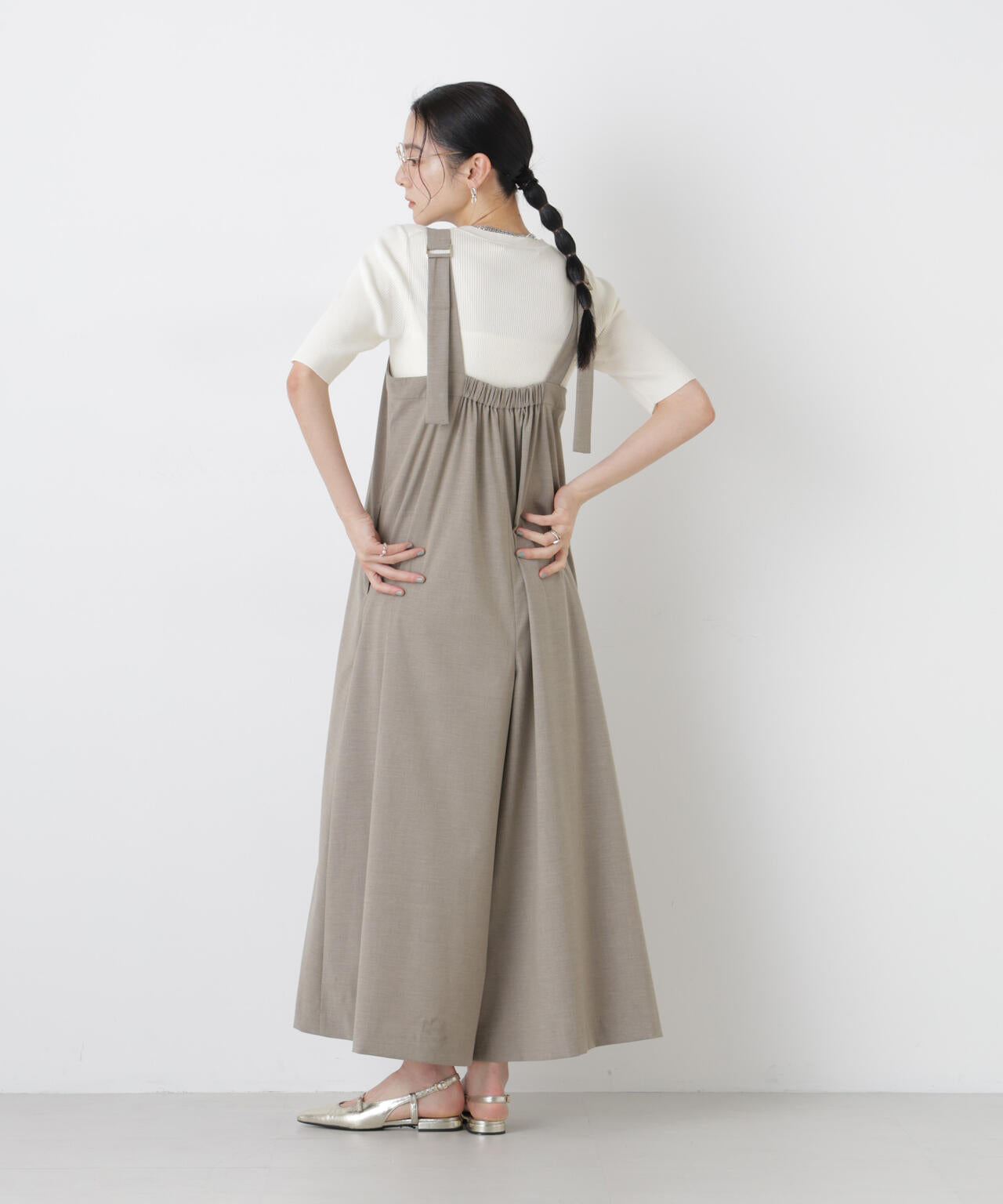 ウォッシャブルハイツイスト五分袖リブニット 6696122309