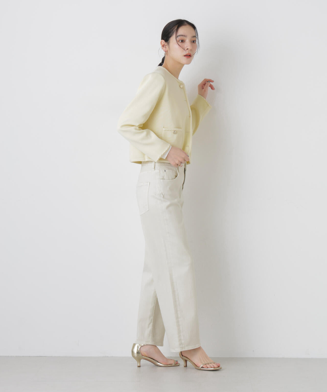 ゴールドボタンニットジャケット 6696122311