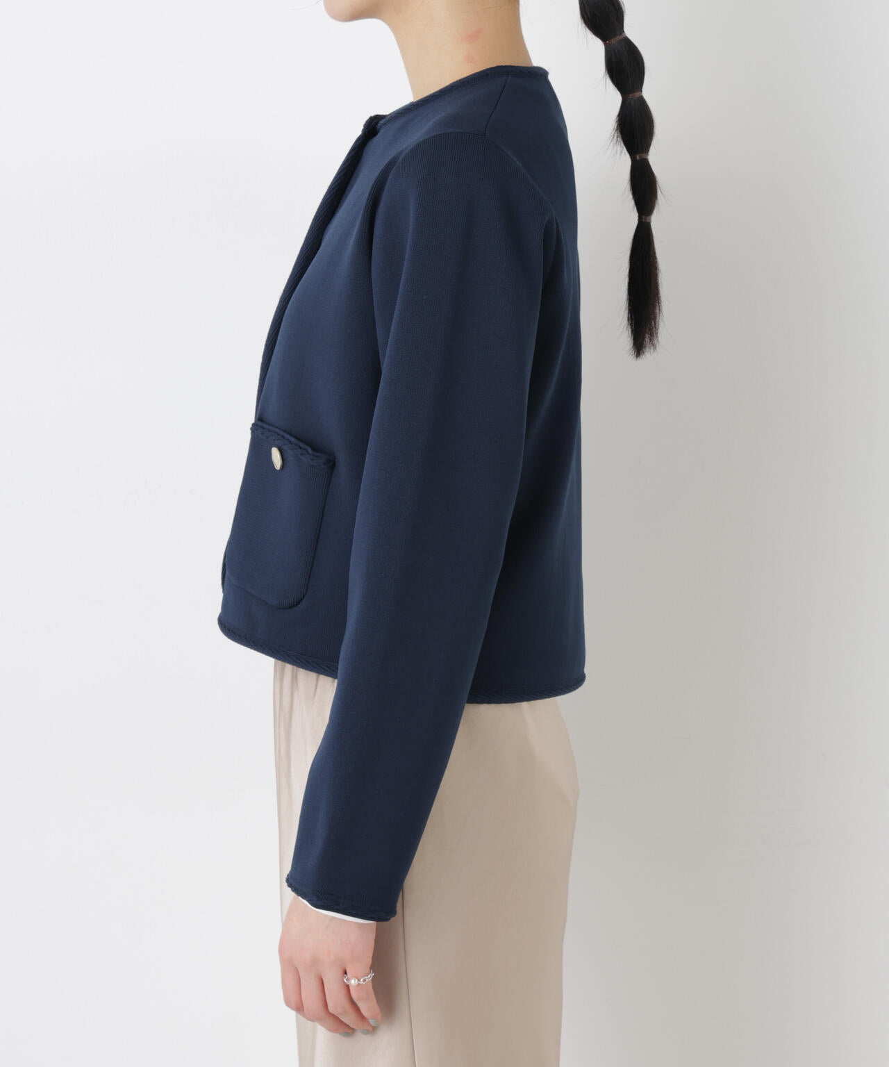 ゴールドボタンニットジャケット 6696122311