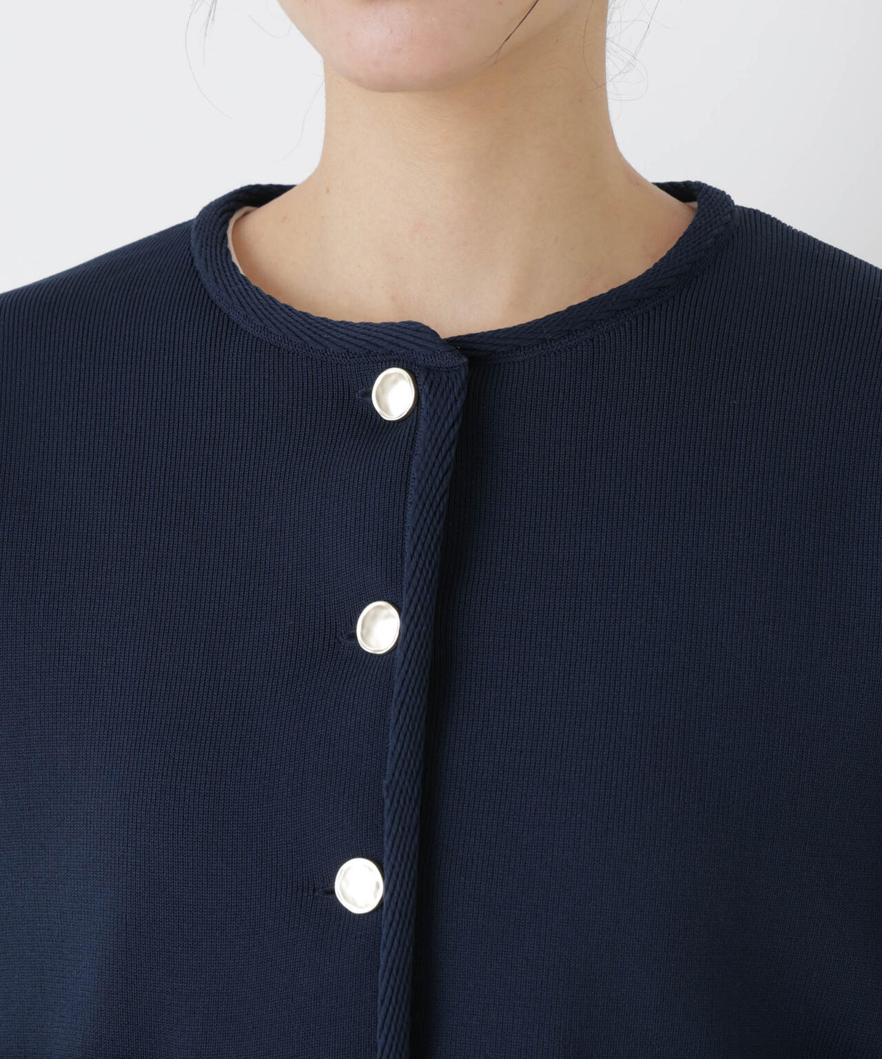 ゴールドボタンニットジャケット 6696122311