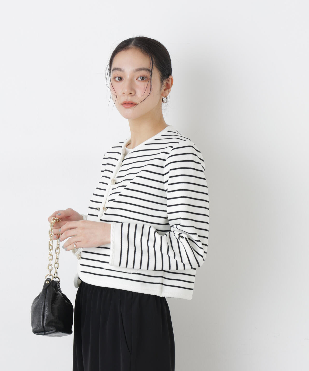 ゴールドボタンニットジャケット 6696122311