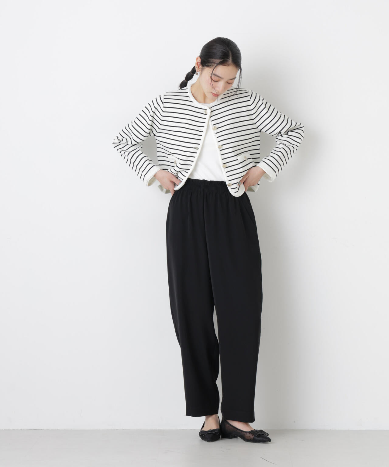 ゴールドボタンニットジャケット 6696122311