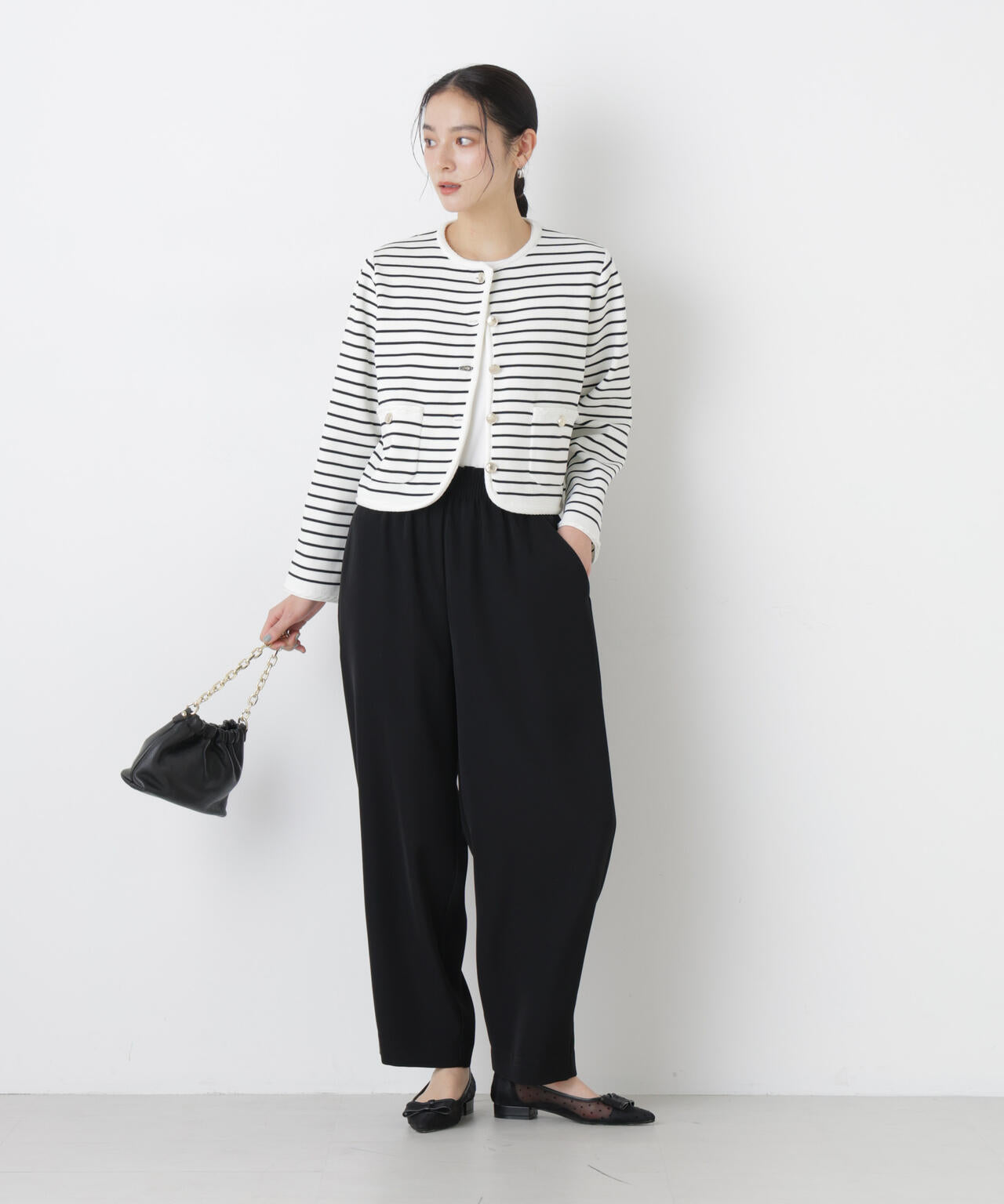 ゴールドボタンニットジャケット 6696122311