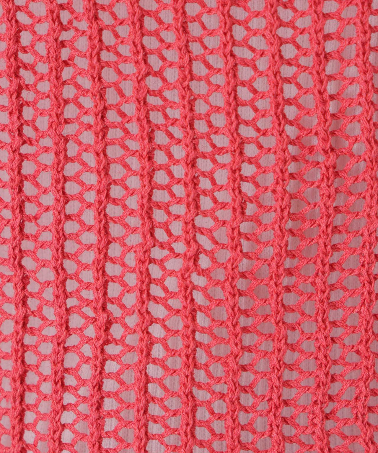 リネン混テープヤーンメッシュワイドニット 6696122312