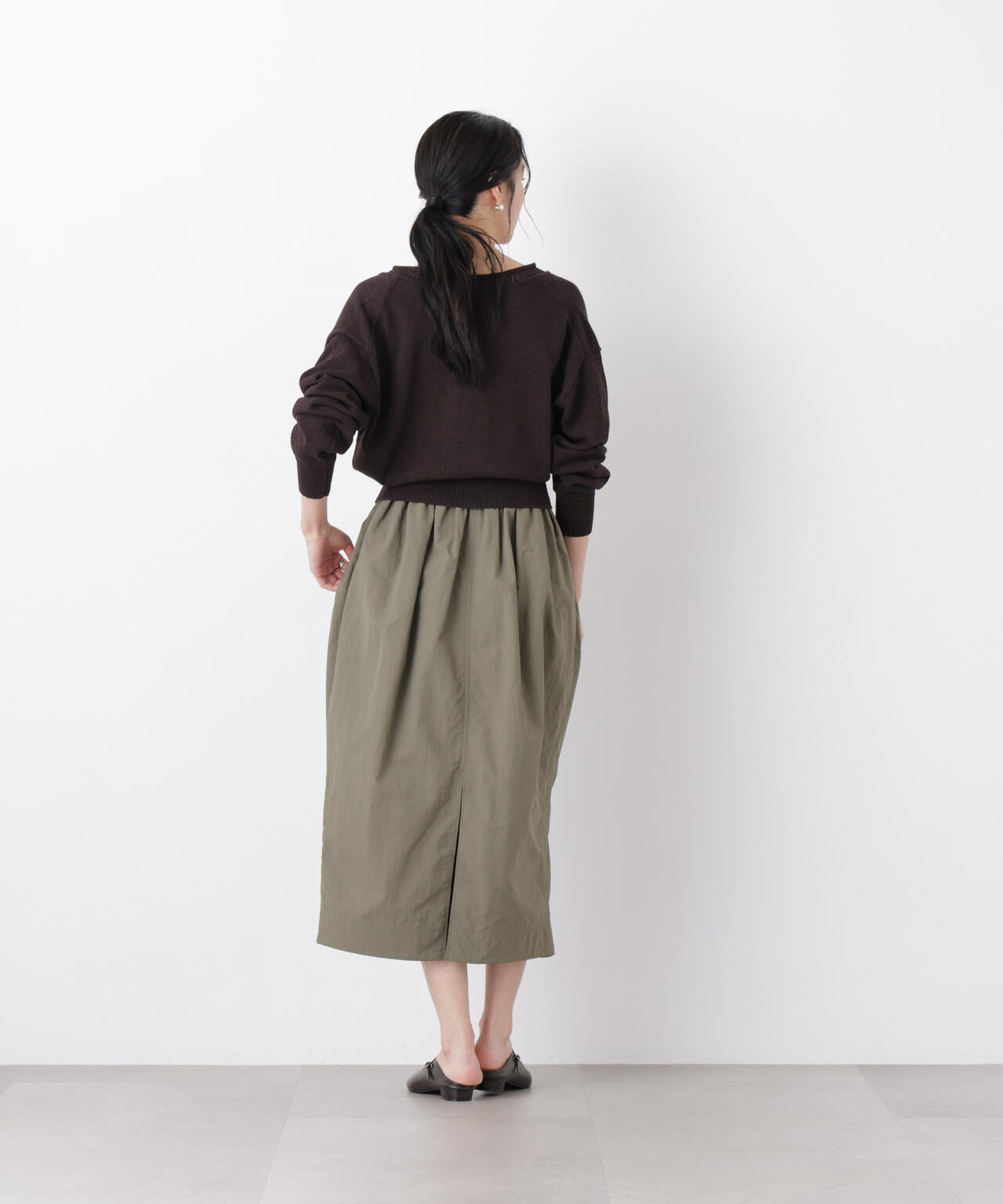 リネン混テープヤーンジップニットカーディガン 6696122313