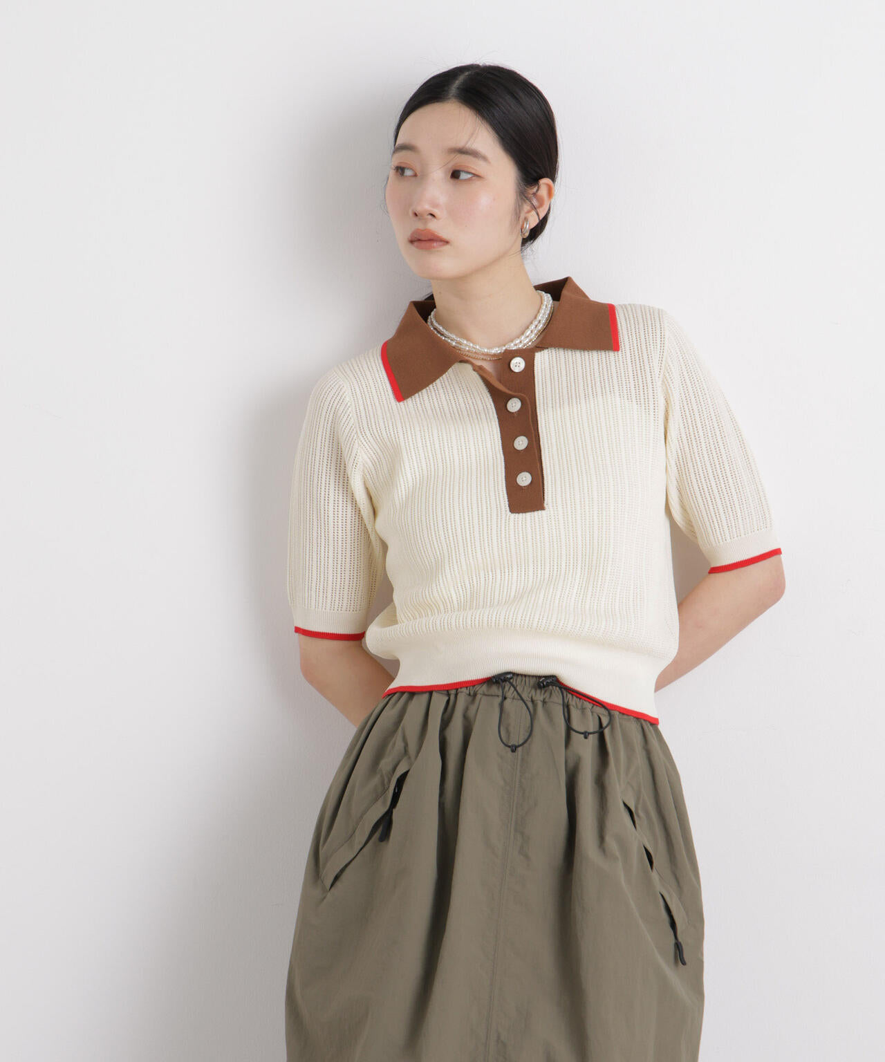 フレームラインアイレットポロニット