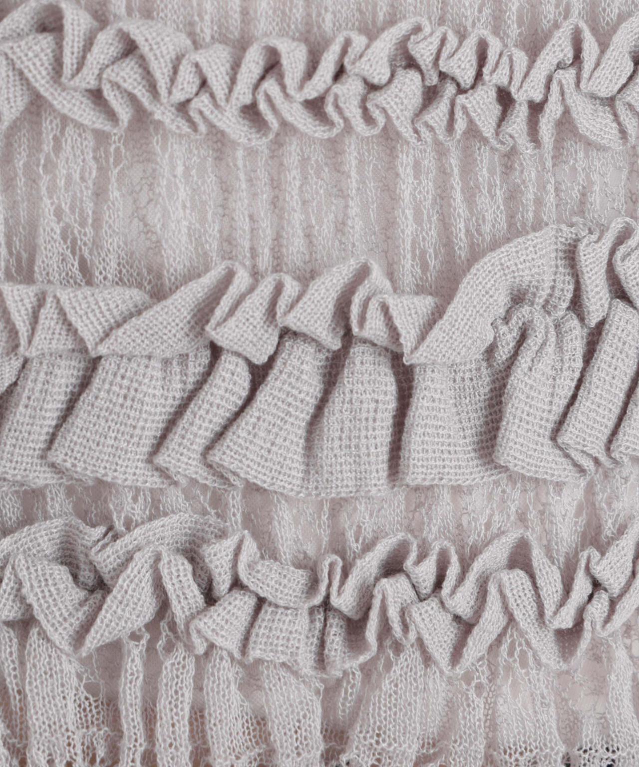 フリルシャーリングコンパクトニット 6696122316