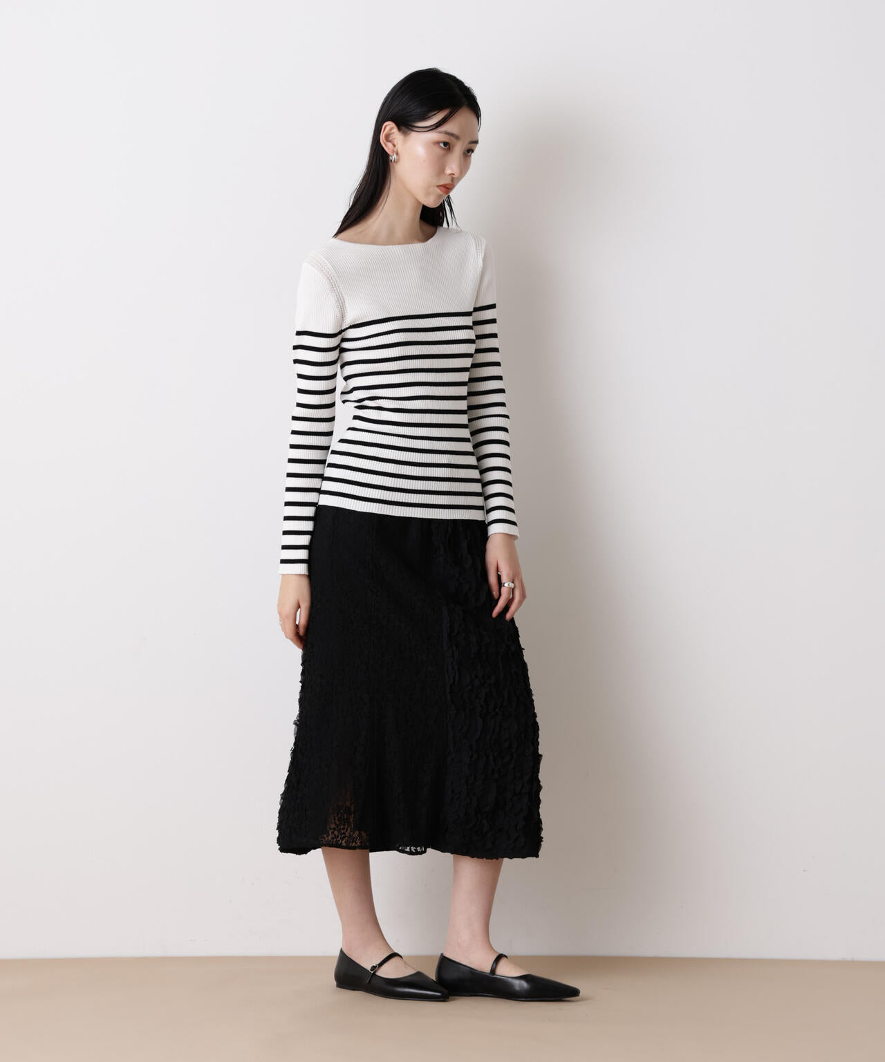 「STEVELOUR」ボーダーフィットニット 6696122317