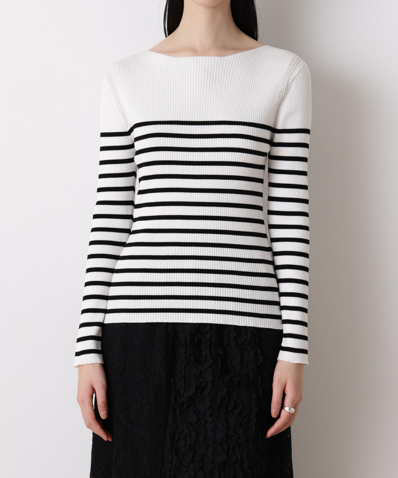 「STEVELOUR」ボーダーフィットニット 6696122317