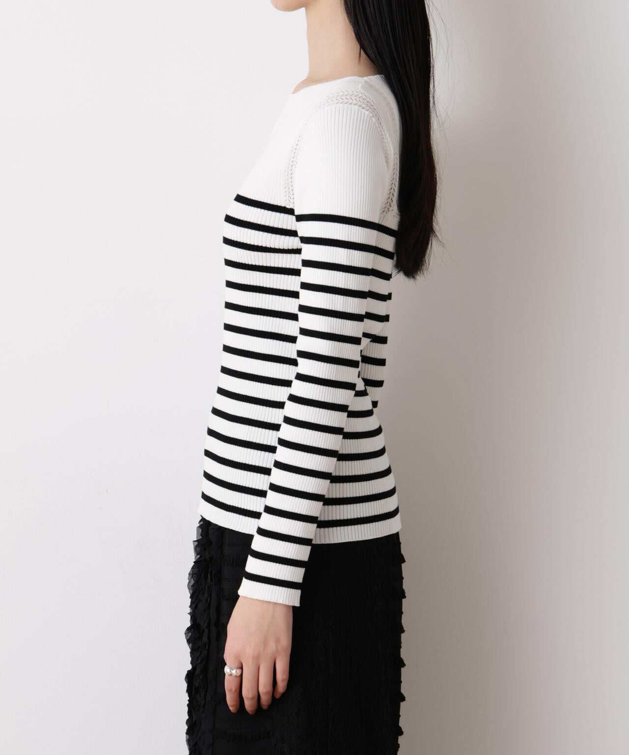 「STEVELOUR」ボーダーフィットニット 6696122317