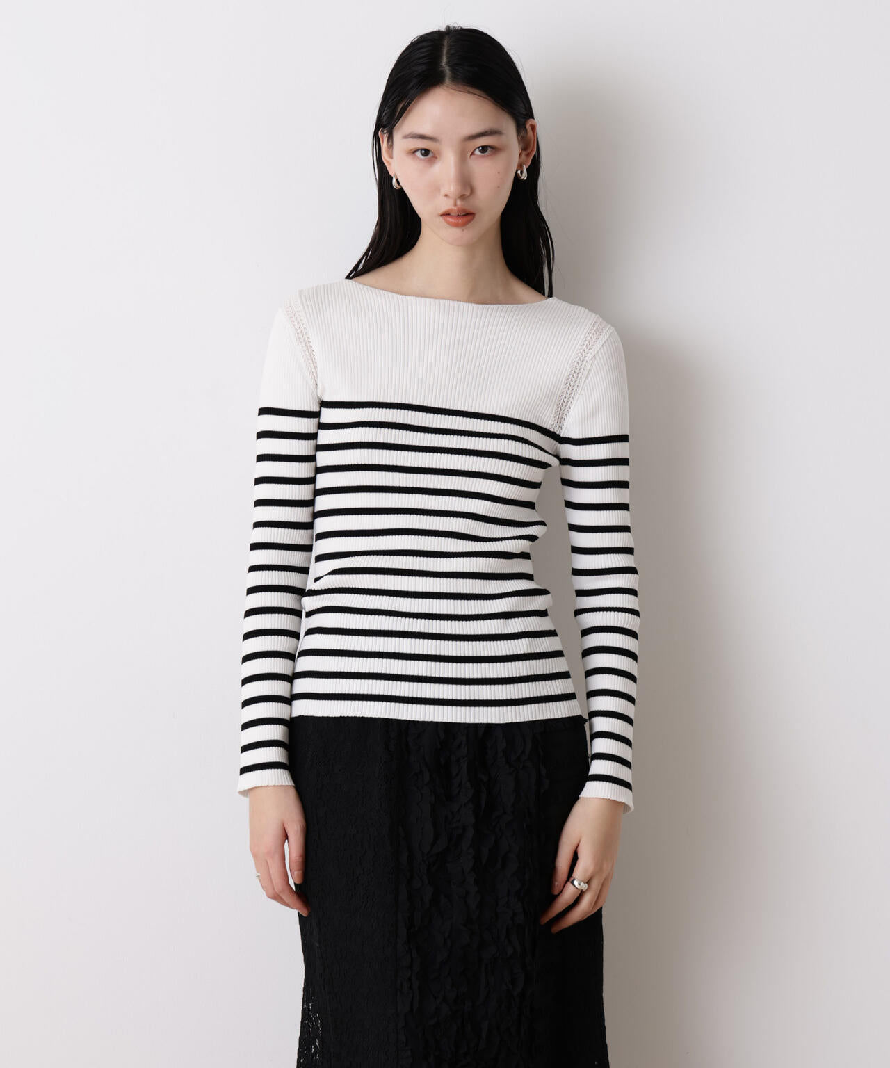 「STEVELOUR」ボーダーフィットニット 6696122317