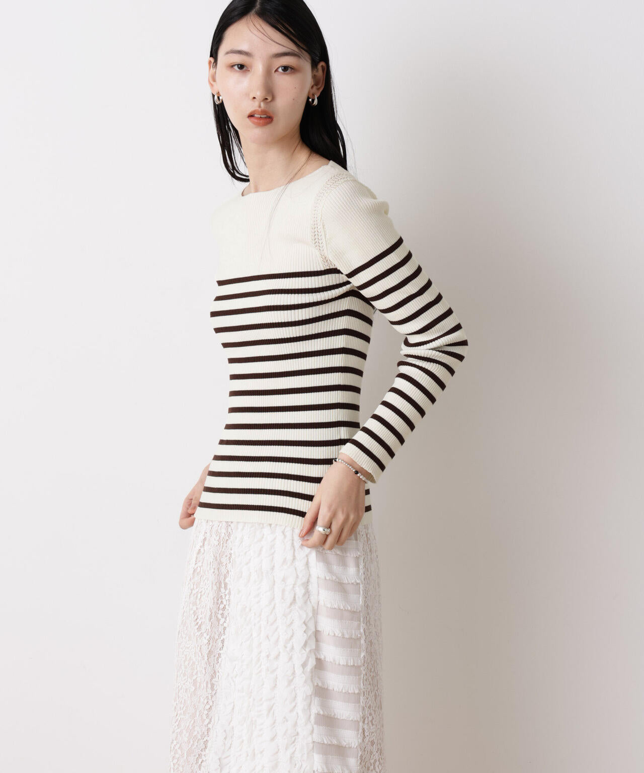 「STEVELOUR」ボーダーフィットニット 6696122317