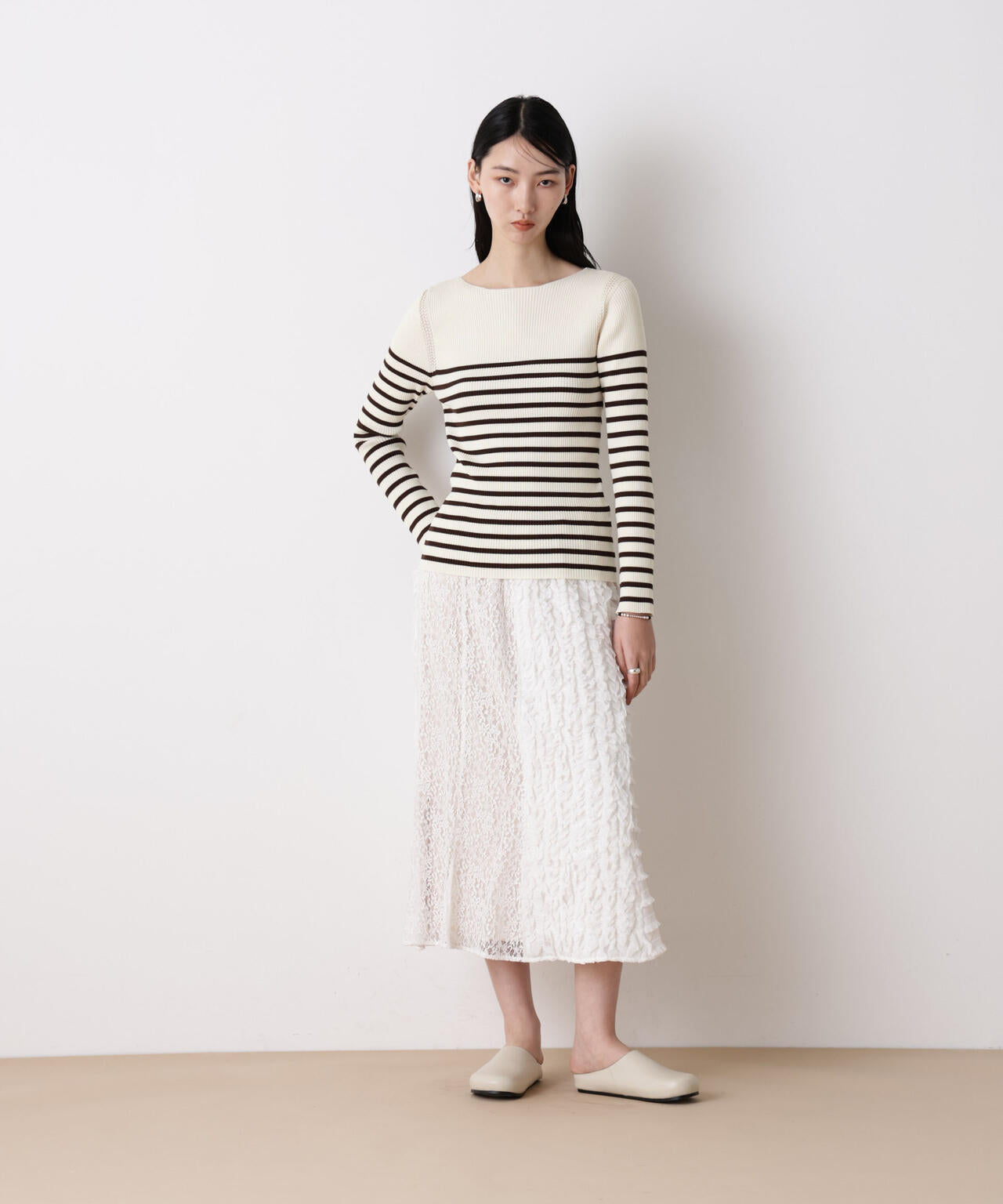 「STEVELOUR」ボーダーフィットニット 6696122317