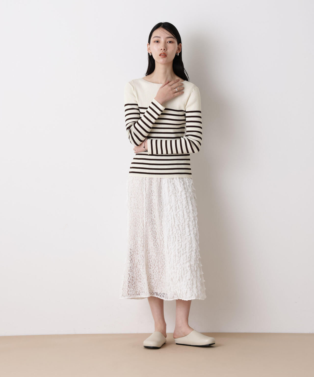 「STEVELOUR」ボーダーフィットニット 6696122317