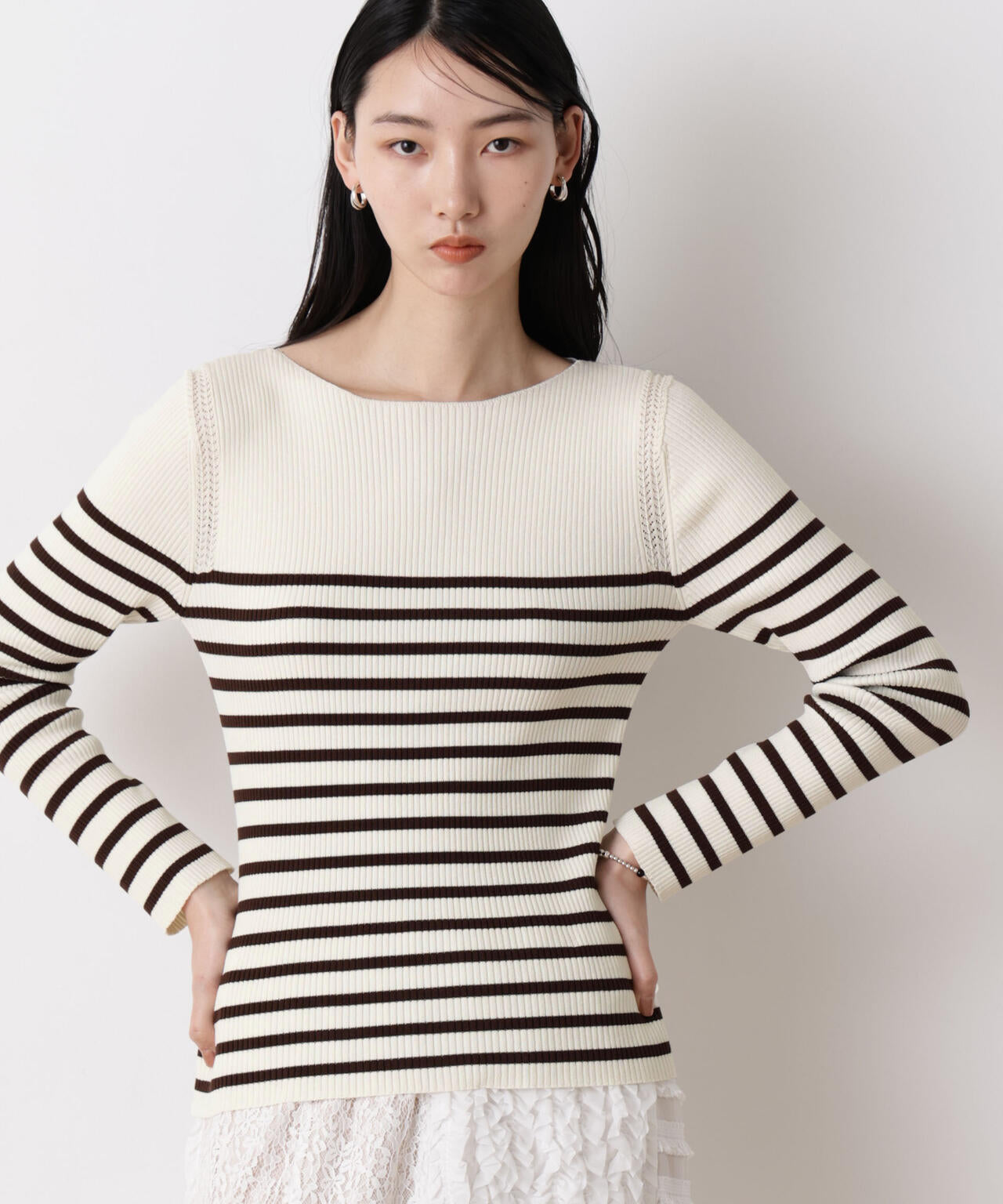 「STEVELOUR」ボーダーフィットニット 6696122317