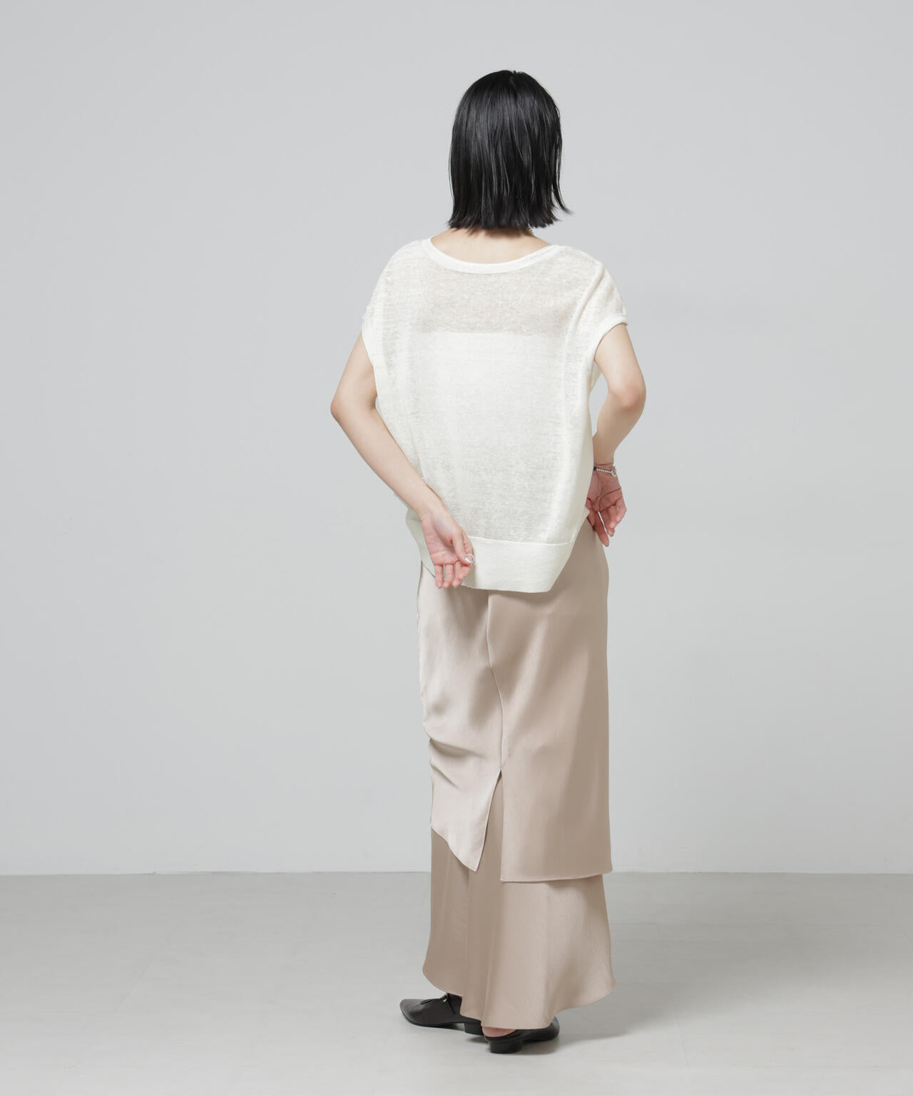 European Flax 2wayフレンチスリーブニット 6696122318