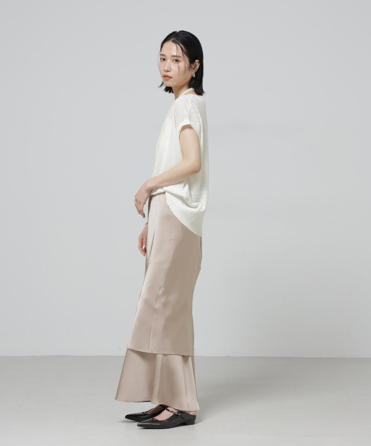 European Flax 2wayフレンチスリーブニット 6696122318