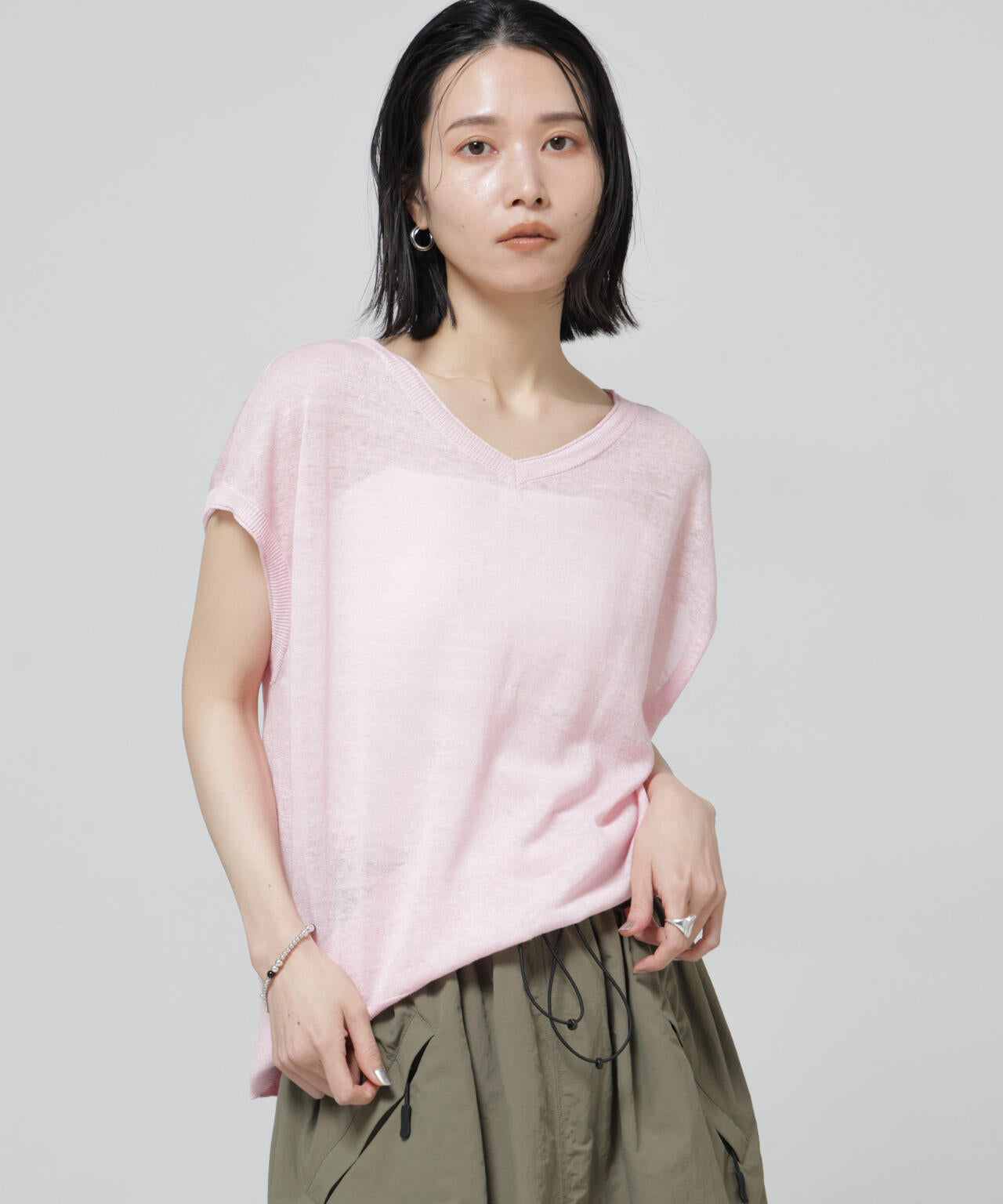 European Flax 2wayフレンチスリーブニット 6696122318